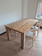 Houten Tafel + Optioneel 4 Stoelen, Huis en Inrichting, Tafels | Eettafels, Ophalen, 100 tot 150 cm, Rustiek, 150 tot 200 cm