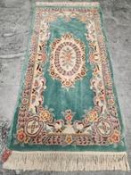 Handgeknoopt wol Aubusson tapijt turquoise roses 95x180cm, Huis en Inrichting, Stoffering | Tapijten en Kleden, 50 tot 100 cm