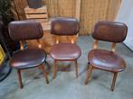 3 vintage opknap stoelen, Ophalen, Gebruikt