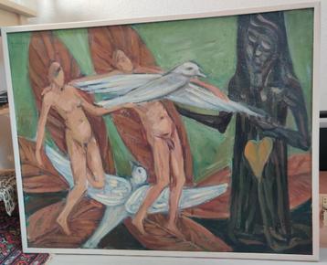 Elly Kuipers (1938-2016) schilderij ‘De vergeving' beschikbaar voor biedingen