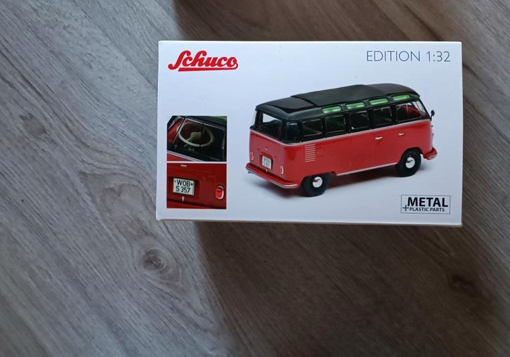 schuco 1:32 rood zwart volkswagen bus vw t1b nieuw, Hobby en Vrije tijd, Modelauto's | 1:32, Nieuw, Auto, Schuco, Ophalen of Verzenden