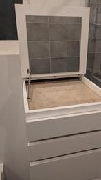 Witte badkamerkast met lades en spiegel, Minder dan 50 cm, 100 tot 150 cm, Ophalen of Verzenden, Zo goed als nieuw