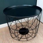 Bijzettafel zwart draad ijzer (& opbergmand), Huis en Inrichting, Tafels | Bijzettafels, Minder dan 55 cm, Metaal of Aluminium