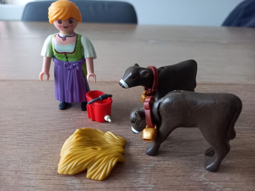 Playmobil Boerin met kalfjes - 4778 COMPLEET, Ophalen of Verzenden, Zo goed als nieuw, Complete set