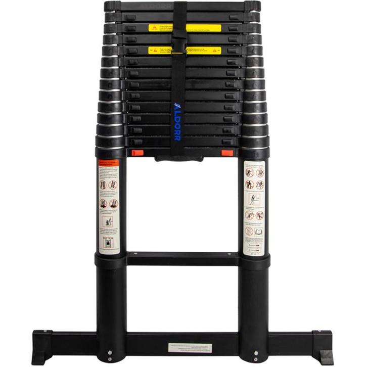 Aldorr Telescoopladder 4.40m - Professioneel, Doe-het-zelf en Verbouw, Ladders en Trappen, Zo goed als nieuw, Ladder, 4 meter of meer
