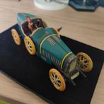 Vintage Blikken Bugatti Opwind Auto - Werkend!, Ophalen of Verzenden