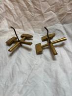 Mijnwerker Logo Brons met Mijnlamp Ophanghaak, Ophalen of Verzenden, Gebruikt, Overige materialen