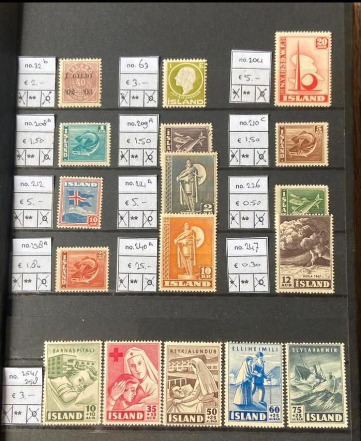 IJsland postfris deel 1, Postzegels en Munten, Postzegels | Volle albums en Verzamelingen, Buitenland, Ophalen of Verzenden