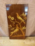Mid Century Houten Intarsia Vogel Wanddecoratie, Ophalen of Verzenden, Zo goed als nieuw