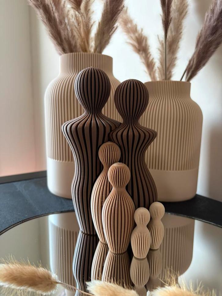 Beeldjes 3 d gezinssamenstelling, Verzamelen, Beelden en Beeldjes, Nieuw, Dier, Ophalen of Verzenden