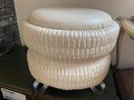 Vintage Naai-Poef Jaren '60/'70, Ophalen, Minder dan 50 cm, Gebruikt, Rond