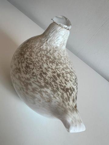 Iittala Oiva Toikka Birds Willow Grouse Wit met Creme 1981 beschikbaar voor biedingen