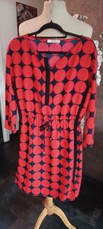 Mooi donkerblauw/rode jurk van Vanilia maat 38 zgan, Zo goed als nieuw, Knielengte, Rood, Ophalen