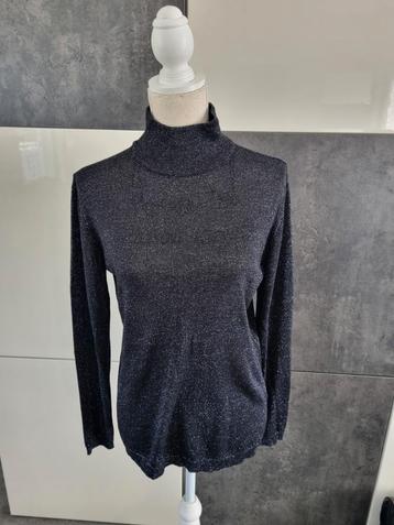 Pescara Zwarte Glitter Turtleneck Trui XL beschikbaar voor biedingen