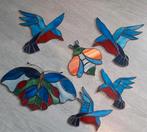 Glas in lood ijsvogel 
vogel raamdecoratie ., Ophalen of Verzenden