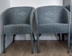 2 grijze rotan stoelen, Ophalen, Gebruikt, Grijs, Twee