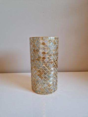 Vaas met gouden accenten - 25cm beschikbaar voor biedingen