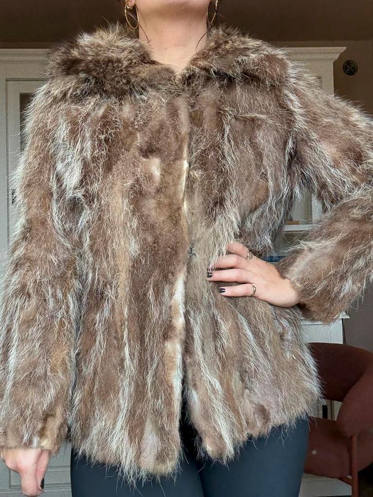 Vintage DAKS bontjas – klassiek Brits luxe merk, Kleding | Dames, Jassen | Winter, Zo goed als nieuw, Maat 38/40 (M), Bruin, Ophalen of Verzenden