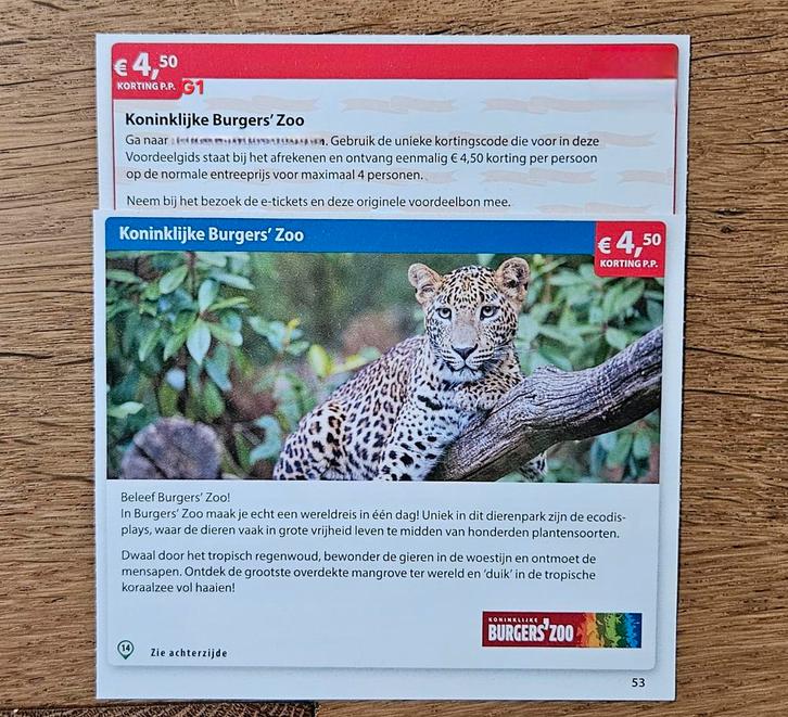 Koninklijke Burgers' Zoo €4,50 korting p.p., Tickets en Kaartjes, Kortingen en Cadeaubonnen