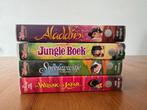 Walt Disney's Aladdin Jungle Boek Sneeuwwitje VHS videoband, Gebruikt, Tekenfilm, Alle leeftijden, Ophalen of Verzenden