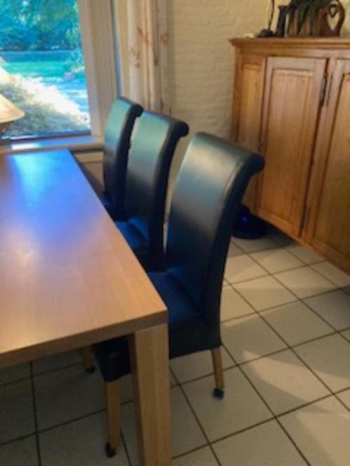 eettafel met 6 stoelen, Huis en Inrichting, Complete eetkamers, Zo goed als nieuw, 4 tot 6 stoelen, Ophalen