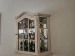 Prachtig brocant vitrinekastje roomwit, Ophalen, Zo goed als nieuw