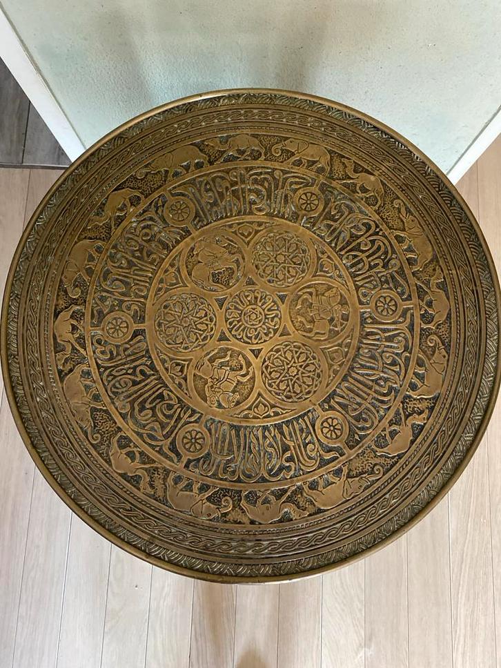 Antieke Bijzettafel met Koperblad, Antiek en Kunst, Antiek | Meubels | Tafels, Ophalen