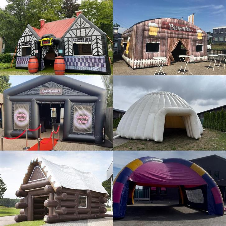 Opblaasbare Feesttent Huren - opblaasbare tent huren!, Hobby en Vrije tijd, Feestartikelen | Verhuur, Zo goed als nieuw, Verjaardag