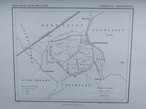 03 / Litho van J. Kuyper uit 1867 van Abbenbroek ZH, Antiek en Kunst, Kunst | Litho's en Zeefdrukken, Ophalen of Verzenden