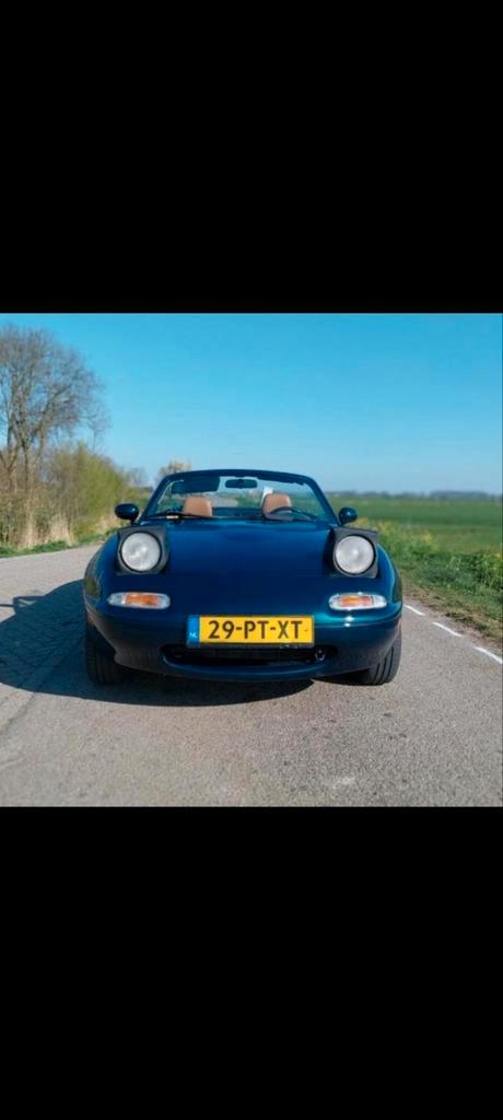 Mazda MX-5 1.6 I 1997 Blauw, Auto's, Mazda, Particulier, MX-5, Benzine, Cabriolet, Handgeschakeld, Geïmporteerd, Blauw, Achterwielaandrijving