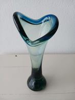 Oude Murano vaas, groen blauw, 1950-1960, Ophalen of Verzenden