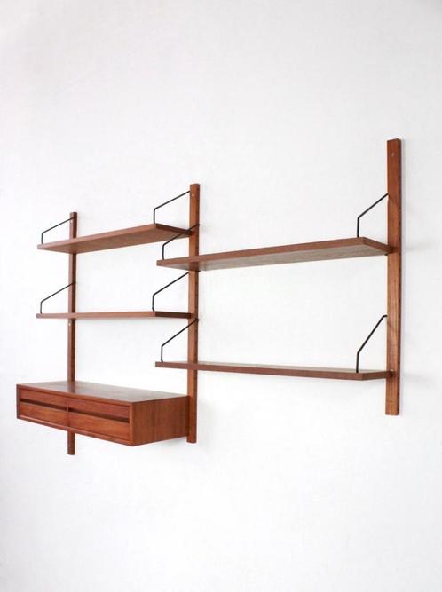 Vintage Deens wandsysteem Poul Cadovius Royal System Cado, Huis en Inrichting, Kasten | Wandmeubels, Gebruikt, 100 tot 150 cm