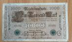 Bankbiljet 1000 Mark van 1910, Ophalen of Verzenden, Duitsland, Los biljet