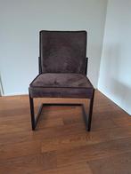 4 Eetkamerstoelen, donkerbruin, Huis en Inrichting, Stoelen, Ophalen of Verzenden, Gebruikt, Bruin, Leer