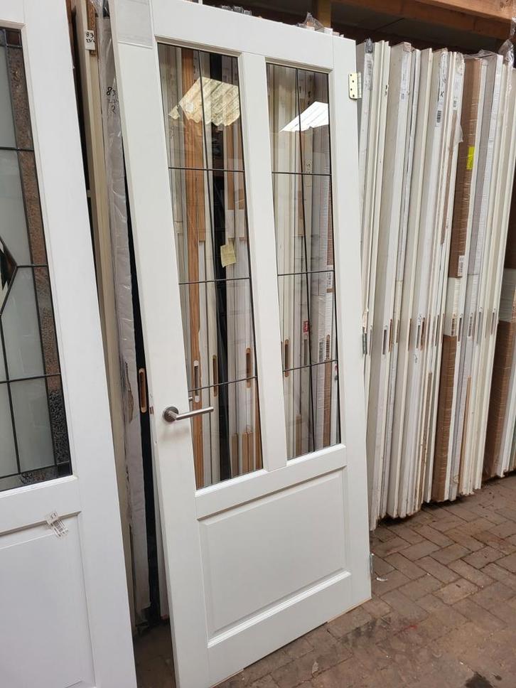 93x231,5cm stomp showmodel incl glas in lood en beslag, Doe-het-zelf en Verbouw, Deuren en Horren, Nieuw, Binnendeur, 215 cm of meer