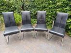 Eetkamer stoelen H&H, Huis en Inrichting, Stoelen, Ophalen, Gebruikt, Zwart, Metaal