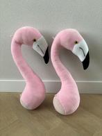 Twee mooie flamingo knuffels voor aan de muur, Ophalen of Verzenden, Wanddecoratie, Zo goed als nieuw