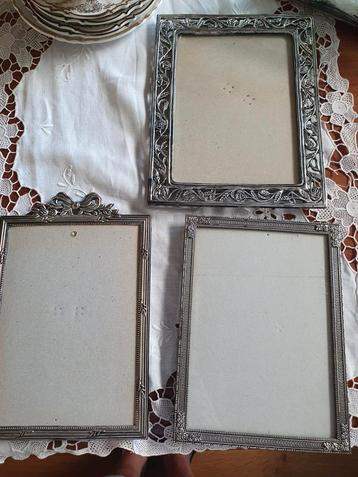 Prachtige verzilverde brocante fotolijsten  beschikbaar voor biedingen
