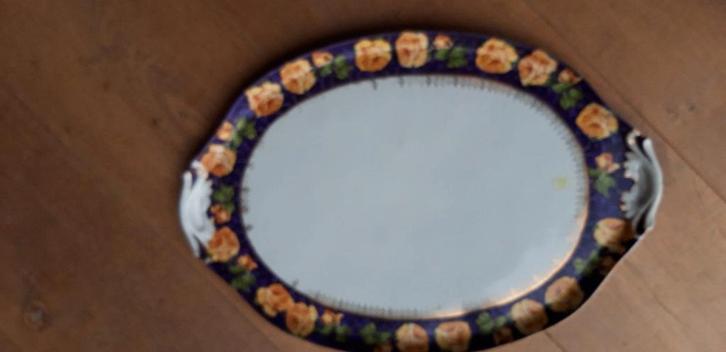 te koop mooi groot porselein dienblad rozen met gedecoreerd, Antiek en Kunst, Antiek | Porselein, Ophalen of Verzenden