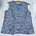 blauw gebloemd katoenen gilet van Scarva, Maat 38/40 (M), Blauw, Scarva, Nieuw