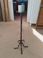 Smeedijzeren kaarsenstandaard, vintage, Huis en Inrichting, Woonaccessoires | Kandelaars en Kaarsen, Ophalen, Metaal, 75 cm of meer
