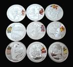 Beleggingsmunten/verzameling. 999 Zilver. Gewicht 281.8 gram