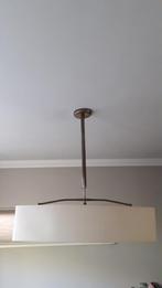 Hanglamp met linnen kap TE KOOP, Huis en Inrichting, Lampen | Hanglampen, Metaal, Zo goed als nieuw, 50 tot 75 cm, Ophalen