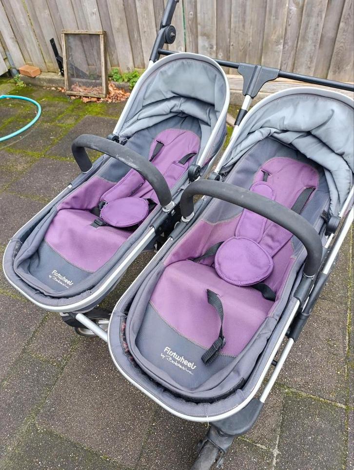 Firstwheels tweelingwagen / buggy + kinderwagenbak, Kinderen en Baby's, Kinderwagens en Combinaties, Gebruikt, Overige merken