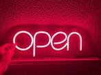 Open led bord horeca winkel raam reclame *rood* NIEUW, Nieuw, Reclamebord, Ophalen of Verzenden