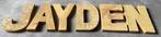Houten Letters JAYDEN, Ophalen of Verzenden, Zo goed als nieuw