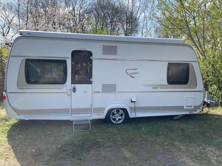 caravan Fendt Saphir 495 SFB/Luifel, Airco, Mover, Voortent, Caravans en Kamperen, Caravans, Particulier, tot en met 4, 1250 - 1500 kg