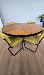 Eijerkamp eettafel | teakhout + stoelen | hotel chique stijl, Huis en Inrichting, Tafels | Eettafels, Gebruikt, 100 tot 150 cm