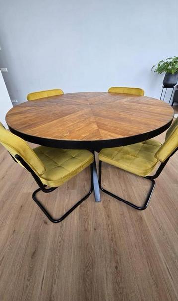 Eijerkamp eettafel | teakhout + stoelen | hotel chique stijl beschikbaar voor biedingen