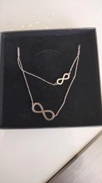 Infinity ketting, Sieraden, Tassen en Uiterlijk, Kettingen, Ophalen of Verzenden, Zo goed als nieuw, Zilver